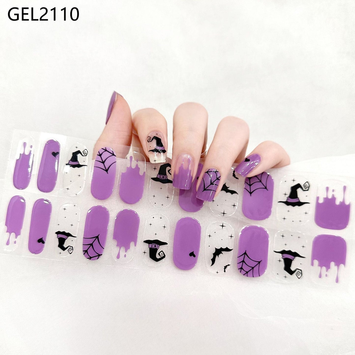 Semicured UV gel nail sticker kit UVG60084