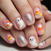Cartoon ghost love spider web