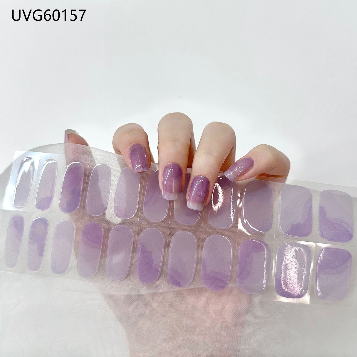 Semicured UV gel nail sticker kit UVG60157