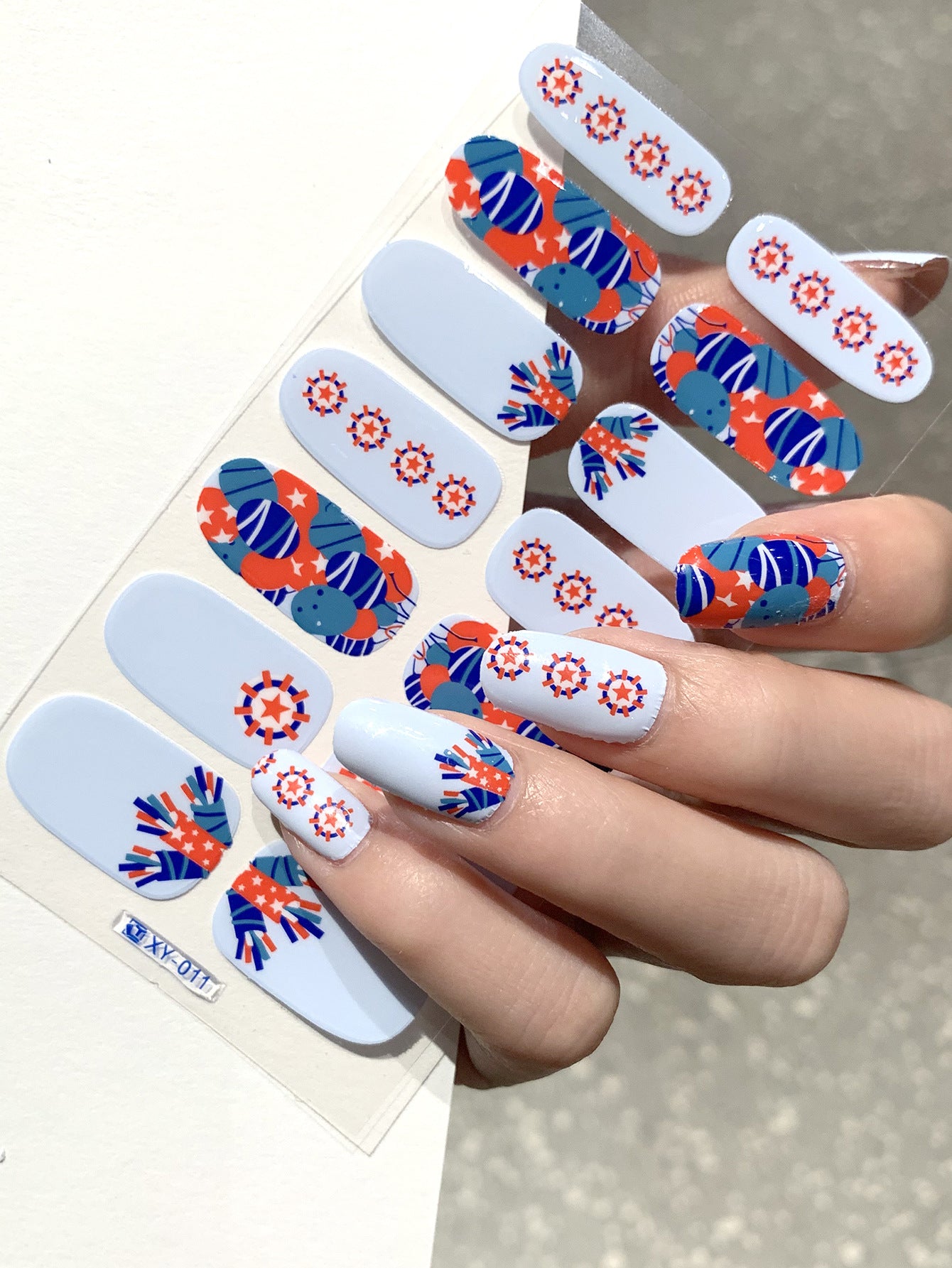 Independence day nail wraps