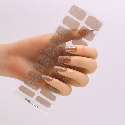 Semicured UV gel nail sticker kit