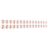 30 pieces rose gold plating short square