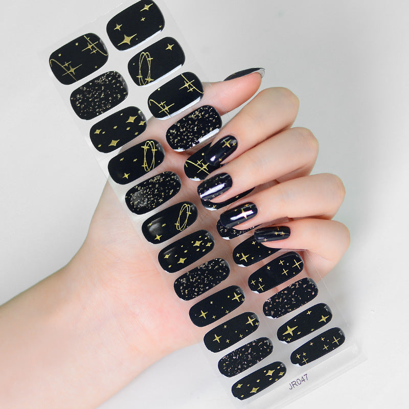 Semicured UV gel nail sticker kit