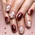 Burgundy polka dot
