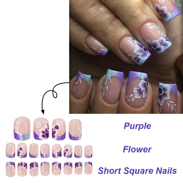24pcs/Set Press On Nails
