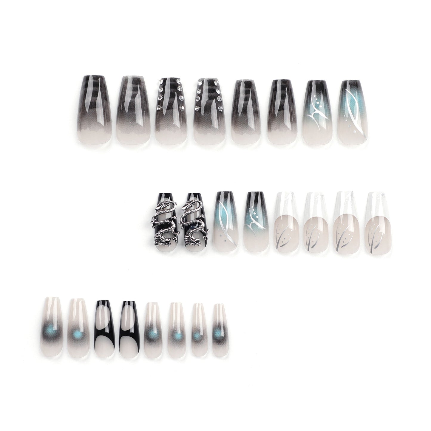 24pcs/Set Press On Nails GN016