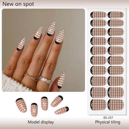 Semicured UV gel nail sticker kit