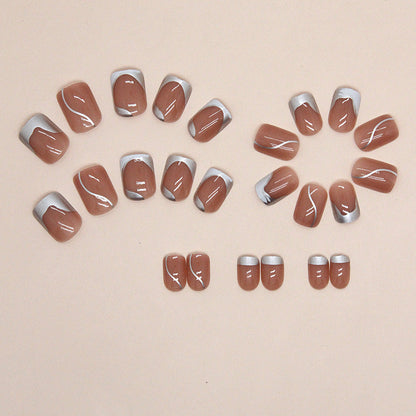 24Pcs press on nail W1415