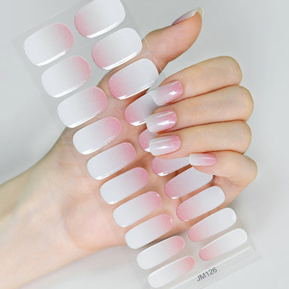 Semicured UV gel nail sticker kit