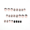 Black Border Black Little Love fake nail