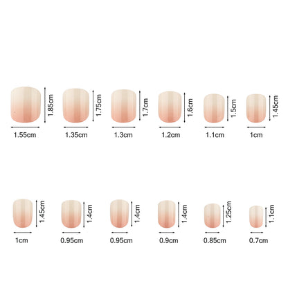 240 pieces of boxed ballet square fake nails