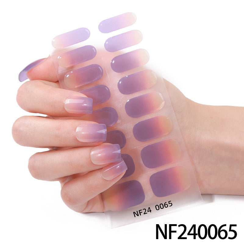 Semicured UV gel nail sticker kit