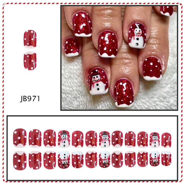 24pcs/Set Press On Nails JB971