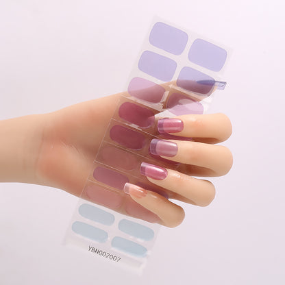 Semicured UV gel nail sticker kit