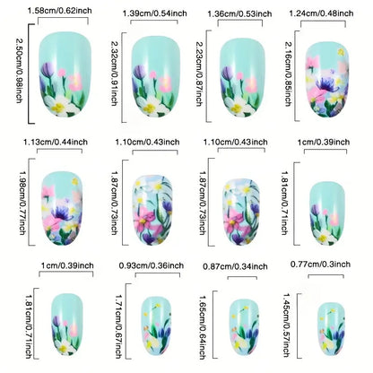 Oil painting spring nail