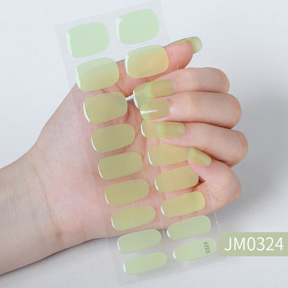 Semicured UV gel nail sticker