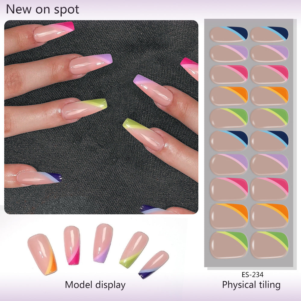 Semicured UV gel nail sticker kit