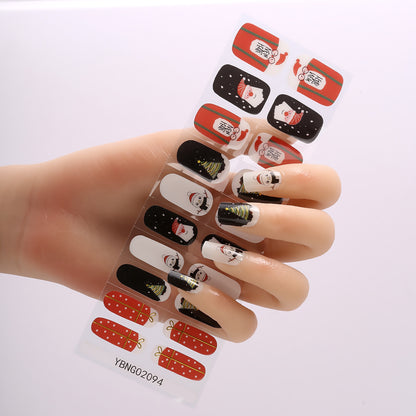 Semicured UV gel nail sticker kit