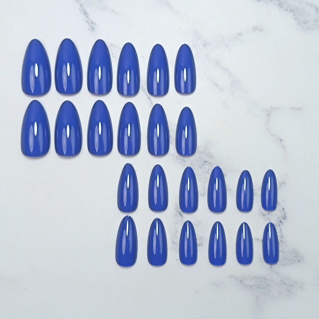 Almond water droplet nail