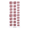 26 finger solid color cat eye no-bake manicure sticker