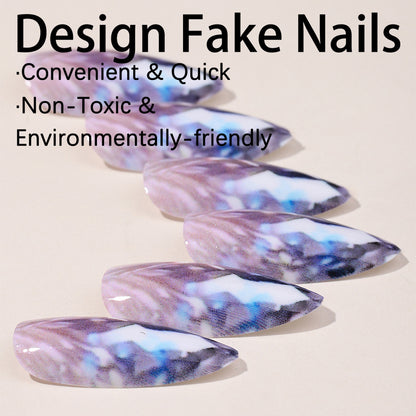 Diamond-shaped crystal nail art