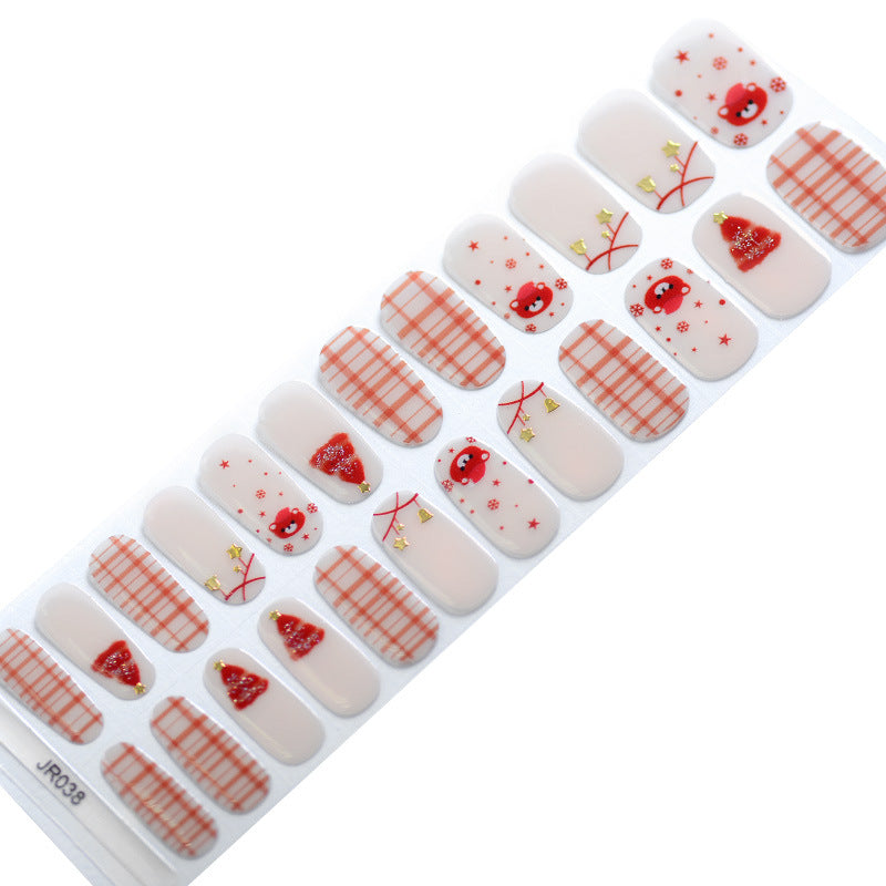 Semicured UV gel nail sticker kit