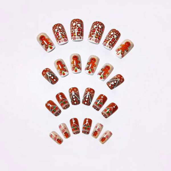 Snow manicure Christmas decoration snowman