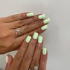 Solid color short square nail