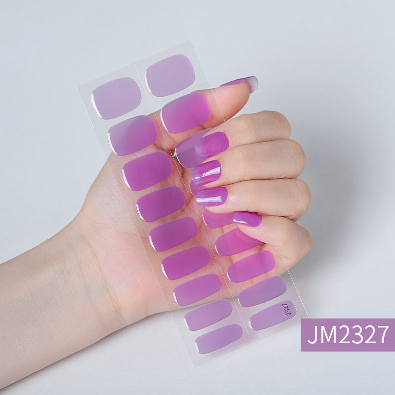 Semicured UV gel nail sticker kit