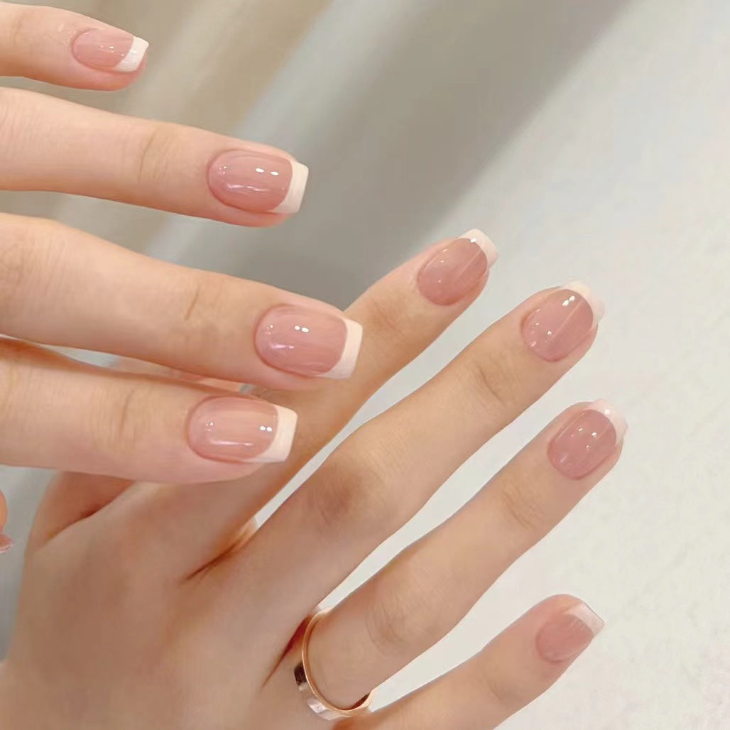 French tip fake nail