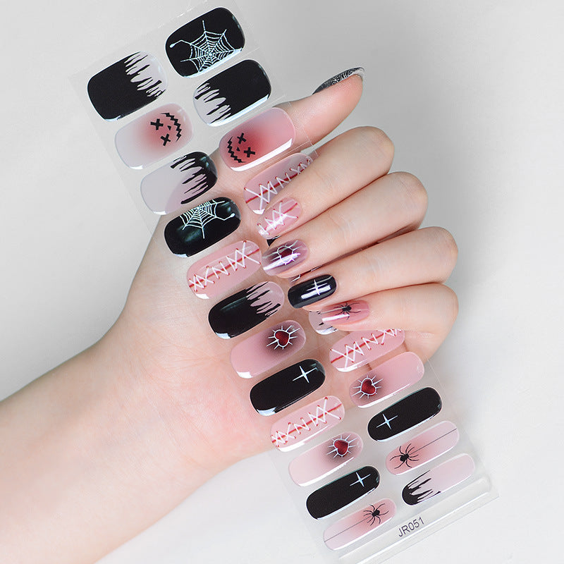 Semicured UV gel nail sticker kit