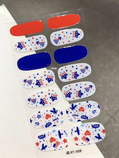 Independence day nail wraps