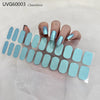 UV gel nail sticker semi-cured