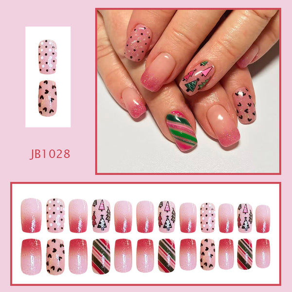 Gradual change of pink Christmas tree