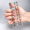 26 finger solid color cat eye no-bake manicure sticker