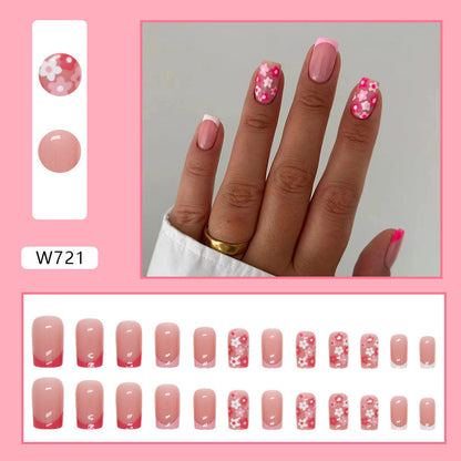 24Pcs press on nail W721