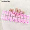 UV gel nail sticker semi-cured