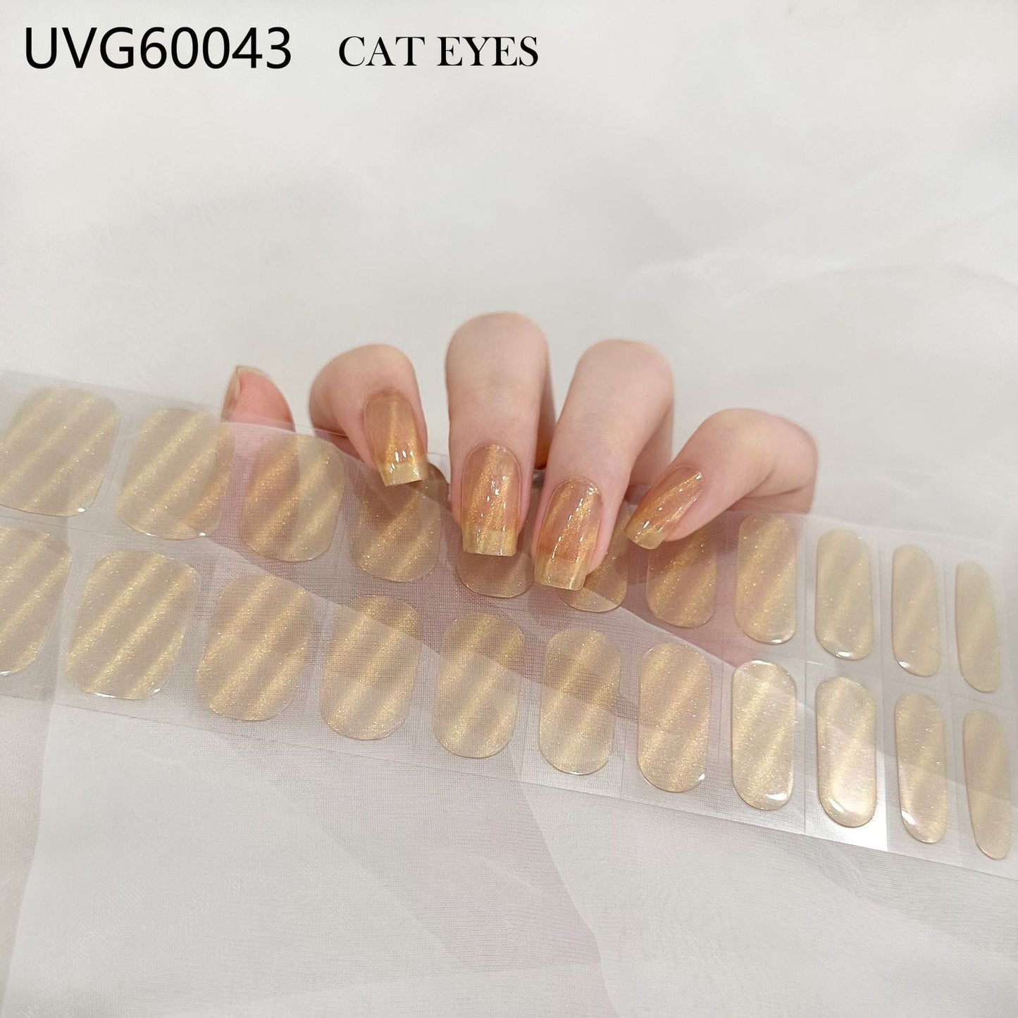 Semicured UV gel nail sticker kit UVG60043