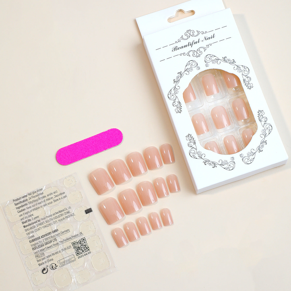 Solid skin tone nail art