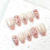 30 pieces pink pearl leopard print