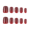 Short round burgundy