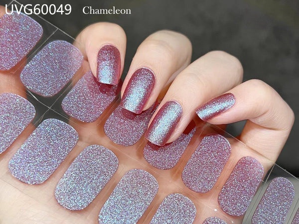 UV gel nail sticker semi-cured