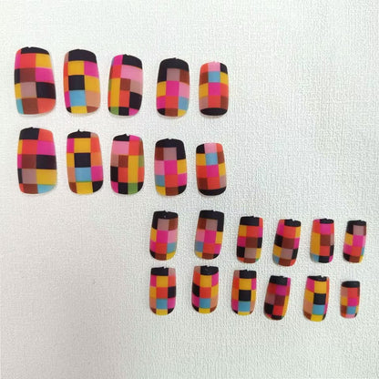 Mosaic fake nails