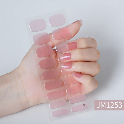 Semicured UV gel nail sticker kit