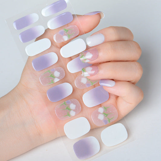 Semicured UV gel nail sticker kit JK327