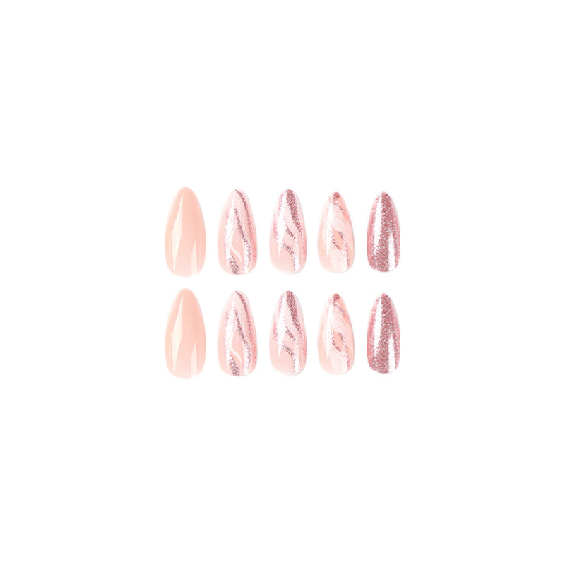 Gentle bare sparkling powder finished nail patches