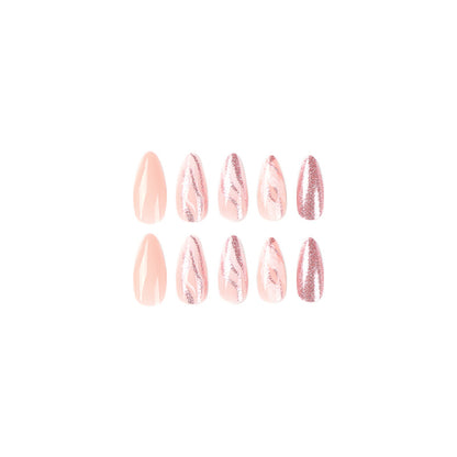 Gentle bare sparkling powder finished nail patches