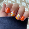 Orange graffiti flower