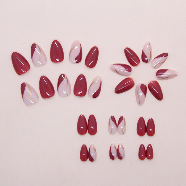 30 pieces of fuchsia gold lines