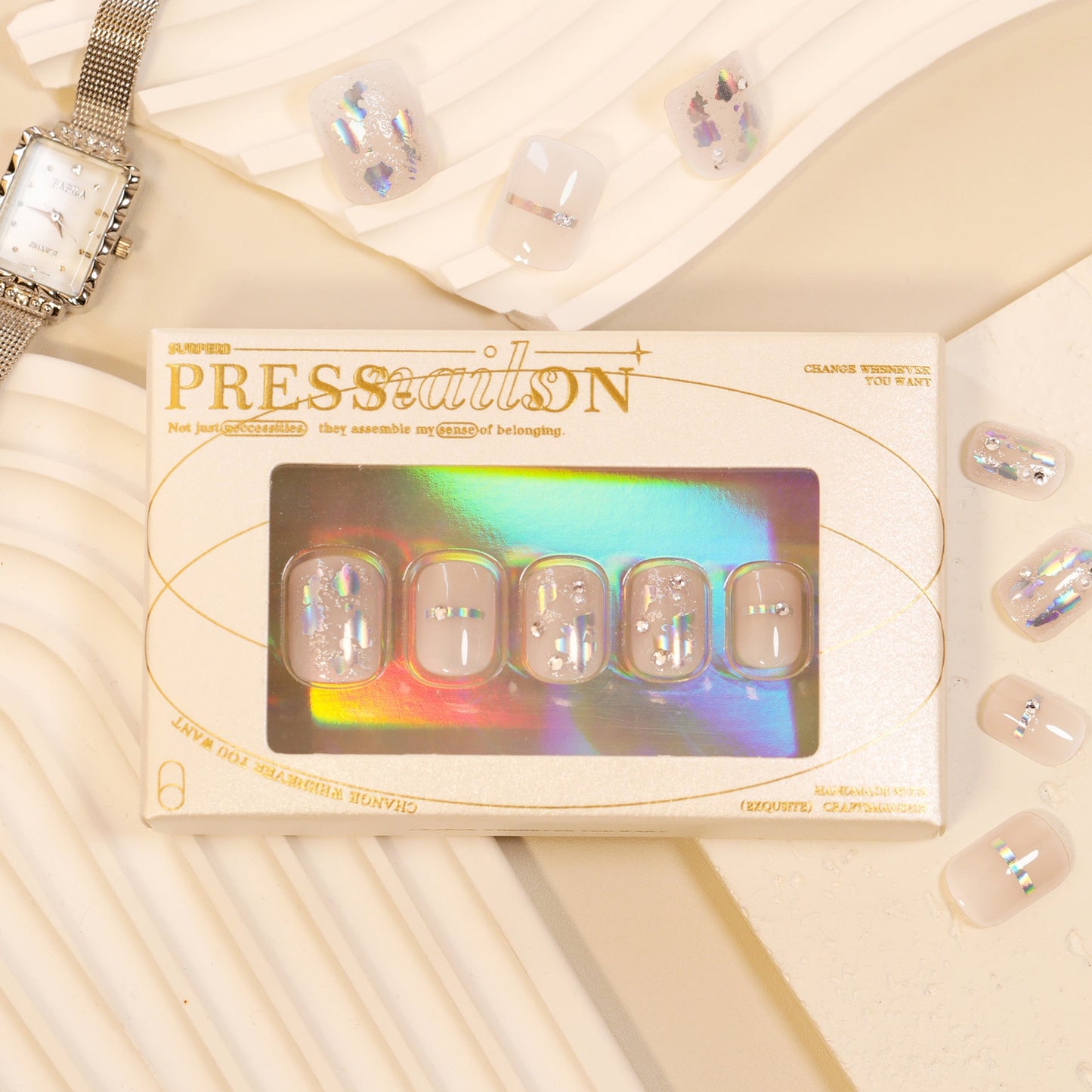 24pcs/Set Press On Nails GN039